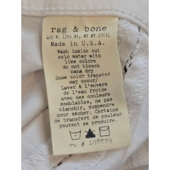 Rag & Bone Bright White Skinny Jeans Size 27 | Sleek Minimalist Must-Have Crisp - Picture 4 of 9